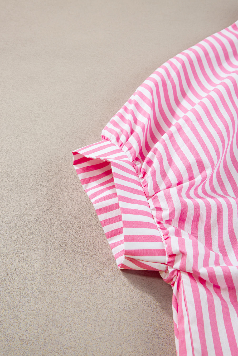 Pink Stripe Dolman Sleeve Oversize Shirt